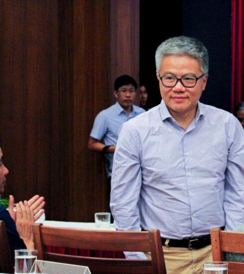 GS Ngô Bảo Châu tại khai mạc Trường hè Khoa học Việt Nam sáng 22/8. Ảnh: Trọng Nhân/ICISE