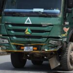 Xe ben gây tai nạn liên hoàn khiến 4 mẹ con tử vong. Ảnh: Phạm Chiểu