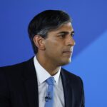 Thủ tướng Anh Rishi Sunak tại Silverstone ngày 11/6. Ảnh: AFP