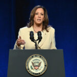 Phó tổng thống Mỹ Kamala Harris phát biểu tại New York ngày 21/6. Ảnh: AFP