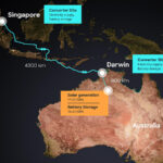 Minh họa dự án Australia - Asia Power Link, dự kiến đi vào hoạt động đầu những năm 2030. Ảnh: SunCable
