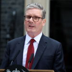 Ông Keir Starmer phát biểu trước văn phòng Thủ tướng Anh hôm 5/7. Ảnh: AFP