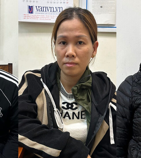 Ba nghi phạm tại cơ quan công an. Ảnh: Hoài Thanh