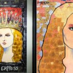 Tranh The Empress và bìa đĩa nhạc Divinidylle của Vanessa Paradis. Ảnh: PA Media Assigments