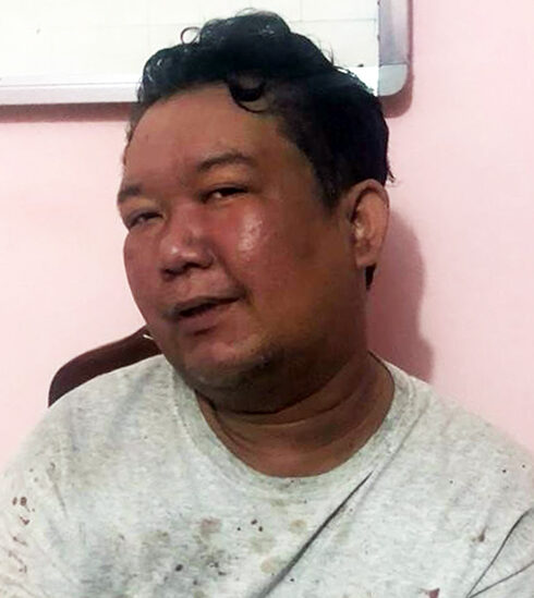 Trần Thanh Sang khi bị bắt giữ. Ảnh: Công an Trà Vinh