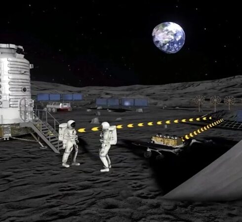 Hệ thống định vị của Trung Quốc sẽ bao gồm 21 vệ tinh xoay quanh Mặt Trăng. Ảnh: Astronomy