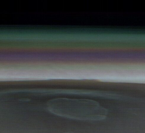 Núi lửa Olympus Mons trong ảnh chụp từ tàu Odyssey. Ảnh: NASA