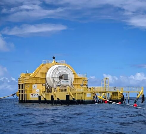 Hệ thống OE-35 sử dụng turbine Wells. Ảnh: Ocean Energy