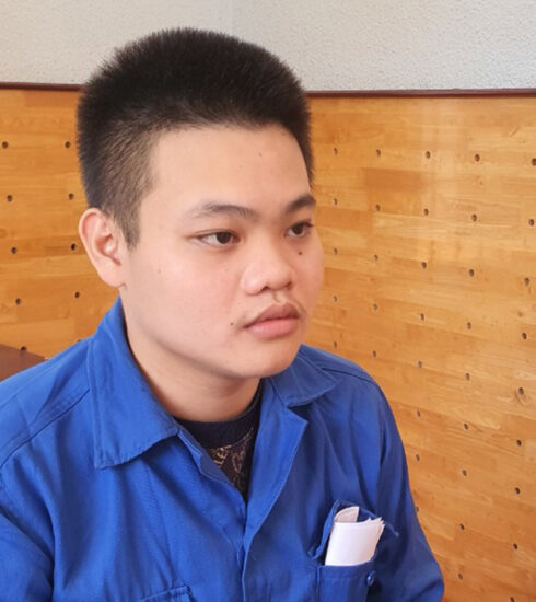 Lê Tuấn Kiệt tại cơ quan điều tra. Ảnh: Ngọc Oanh