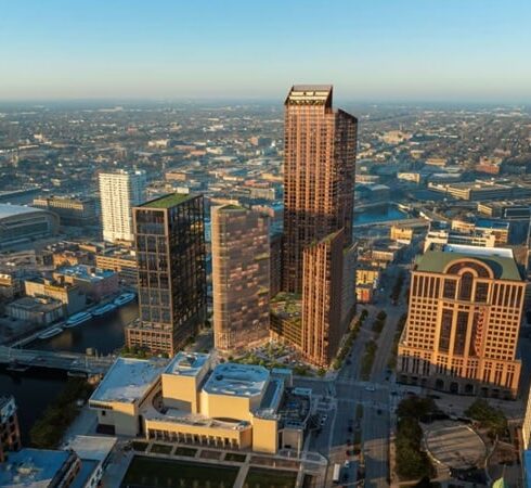 Tòa nhà gỗ mới sẽ bao gồm 55 tầng, cao nhất thế giới khi hoàn thành. Ảnh: MGA