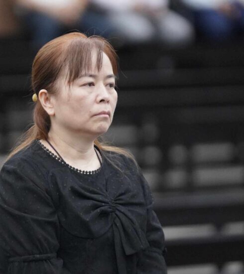 Bà Nguyễn Thị Loan tại phiên tòa sáng 9/8. Ảnh: Danh Lam