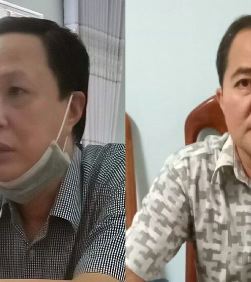 Ông Trần Ngọc Minh và Phan Văn Hiền thời điểm bị bắt. Ảnh: Công an cung cấp