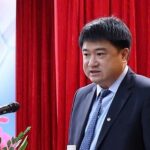 GS.TS Chu Hoàng Hà phát biểu khai mạc họp báo phát động giải thưởng sáng 8/8. Ảnh: VAST