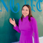 Cô Hoàng Thị Thái Hòa, giáo viên dạy Tin học trường THCS Quỳnh Bảng. Ảnh: NVCC