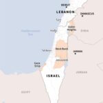 Vị trí Israel và Lebanon. Đồ họa: AFP