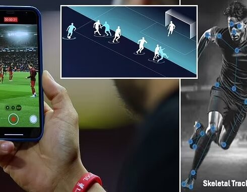 Hàng chục chiếc iPhone đời mới sẽ giúp trọng tài đưa ra quyết định trong các tình huống bắt việt vị. Ảnh: Wired