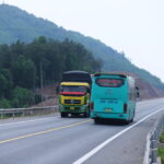 Cao tốc Cam Lộ - La Sơn hồi tháng 3, khi chưa cấm xe khách, xe tải trên 30 tấn. Ảnh: Võ Thạnh