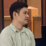 Lê Huỳnh Hải tại tòa sáng nay. Ảnh: Hoàng Nam