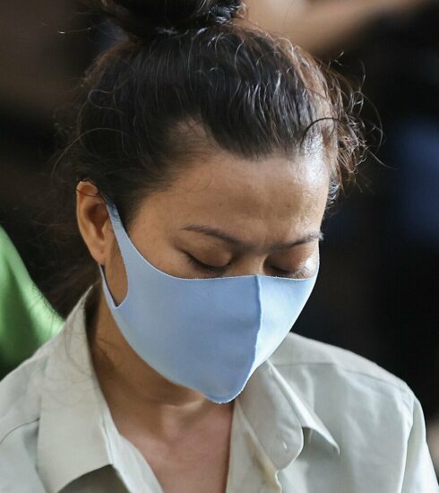 Nguyễn Thị Kim Phụng tại tòa hôm nay. Ảnh: Trần Quỳnh