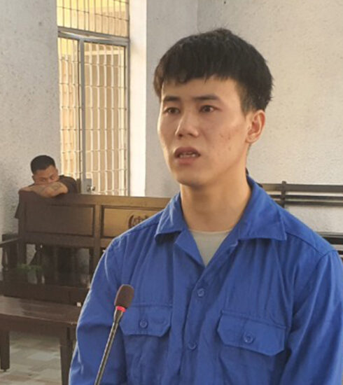 Trần Nam Thanh tại phiên tòa chiều hôm qua. Ảnh: Ngọc Oanh