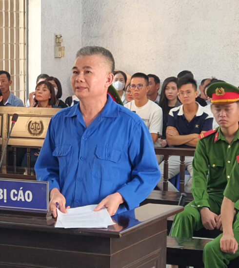 Ông Trần Minh Lợi trong phiên tòa hôm nay. Ảnh: Ngọc Oanh