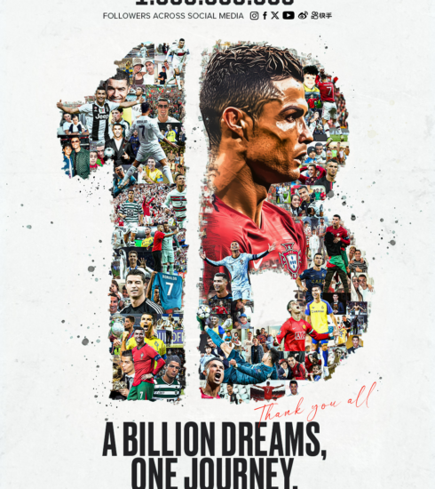 Bức ảnh Ronaldo đăng trên X về việc đạt một tỷ người theo dõi trên mạng xã hội.