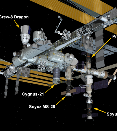 Trạm Vũ trụ Quốc tế (ISS) và 6 tàu vũ trụ đang ghép nối vào ngày 11/9. Ảnh: NASA