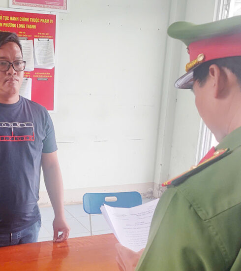 Nhân tại cơ quan điều tra. Ảnh: Tiến Tầm