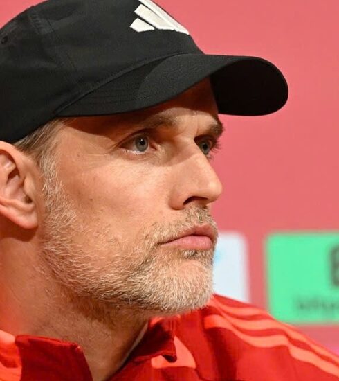 HLV Thomas Tuchel trong họp báo sau trận Bayern Munich gặp Wolfsburg trên sân Allianz, thành phố Munich, Đức ở Bundesliga ngày 12/5/2024. Ảnh: Reuters