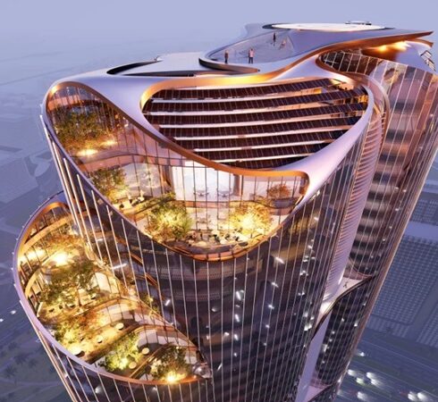 Bản vẽ tháp quốc tế Forbes nhìn từ trên xuống. Ảnh: Magnom Properties/AS+GG