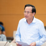 Bộ trưởng Lao động, Thương binh và Xã hội Đào Ngọc Dung phát biểu tại phiên họp. Ảnh: Media Quốc hội