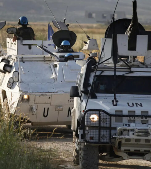 Đoàn xe tuần tra của UNIFIL ở miền nam Lebanon tháng 5/2021. Ảnh: AP