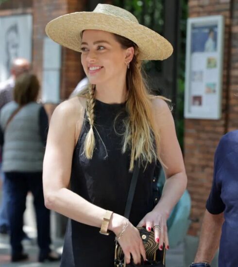 Amber Heard trên phố Madrid. Ảnh: Europa Press