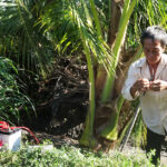 Tuyền thực nghiệm điều tra tại hiện trường vụ án. Ảnh: Tiến Tầm