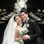 Jiyeon và Hwang Jae Gyun ngày cưới. Ảnh: News1