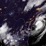 Hình ảnh vệ tinh cho thấy Beryl đang tiến gần đến bờ biển Texas ở Vịnh Mexico do vệ tinh GOES-16 (GOES East) của NOAA chụp lúc 11:56 CH (giờ miền Đông Hoa Kỳ) ngày 7 tháng 7 năm 2024. (Nguồn hình ảnh: Beryl đang tiến gần đến bờ biển Texas.)