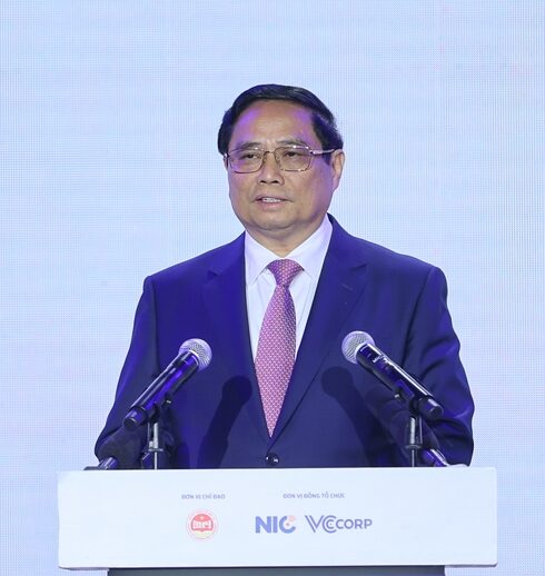 Thủ tướng Phạm Minh Chính phát biểu tại sự kiện, ngày 1/10. Ảnh: VGP
