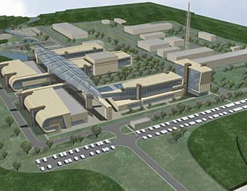 Mô phỏng Dự án Trung tâm Nghiên cứu khoa học công nghệ hạt nhân. Ảnh:Vinatom