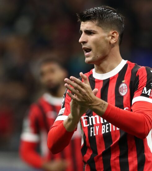 Morata chơi trận Milan 1-3 Liverpool trên sân San Siro tối 17/9. Ảnh: Ansa