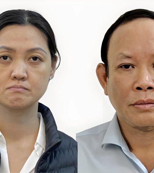 Bị can Nguyễn Đức Thái (phải) và Tô Mỹ Ngọc. Ảnh:Bộ Công an