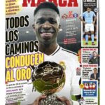 Tờ Marca đưa thông tin Vinicius giành Quả Bóng Vàng 2024 lên trang bìa ngày 23/9.