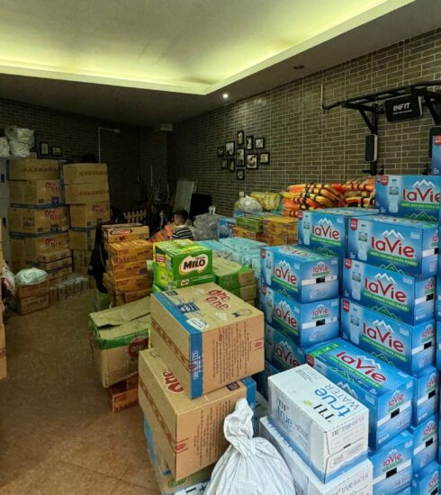 Hàng thiết yếu được nhóm thiện nguyện Calica chuẩn bị để chuyển lên Yên Bái và Tuyên Quang. Ảnh: Phương Nam