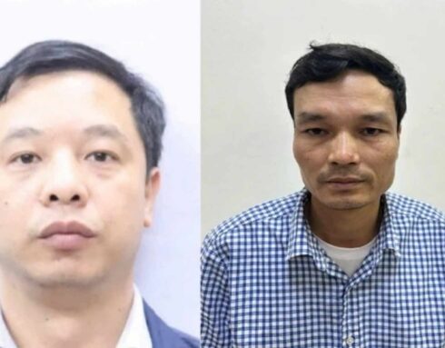 Bị can Vũ Văn Tặng và Hà Văn Tiến. Ảnh: Công an cung cấp