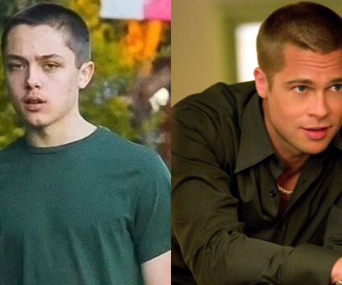 Knox Jolie-Pitt với kiểu tóc hiện tại được ví giống bố. Ảnh: Backgrid/ Imago