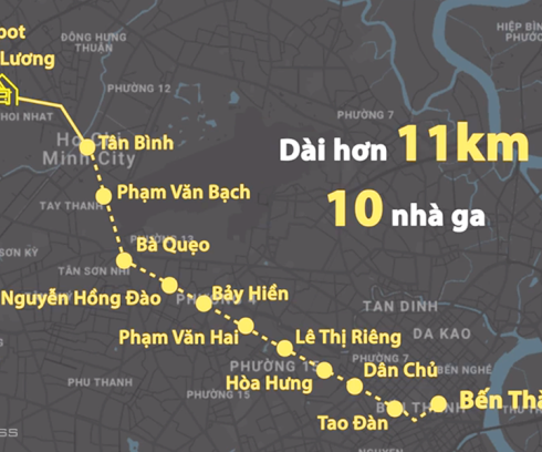 Hướng tuyến Metro Số 2. Đồ họa: Thanh Huyền