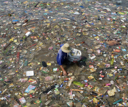 Ô nhiễm nhựa tại bãi biển Sukaraja (Lampung, Indonesia), năm 2024. Ảnh: We Animals