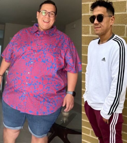 Cesar Torruella vào tháng 6/2021 (trái) và tháng 8/2022 (phải). Ảnh: Cesar Torruella