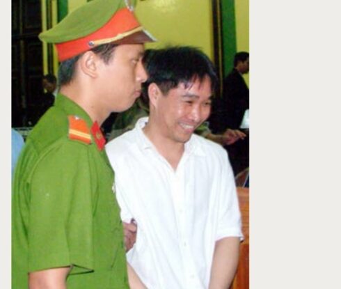 Phạm Đức Bình, tức Bình Kiểm khi bị tuyên phạt 28 năm tù, năm 2007. Ảnh: Vũ Mai