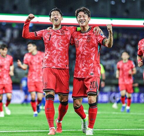 Son Heung-min (số 7) ghi bàn trên chấm phạt đền giúp Hàn Quốc thắng Kuwait 3-1, ở vòng loại ba World Cup 2026 - khu vực châu Á. Ảnh: KFA