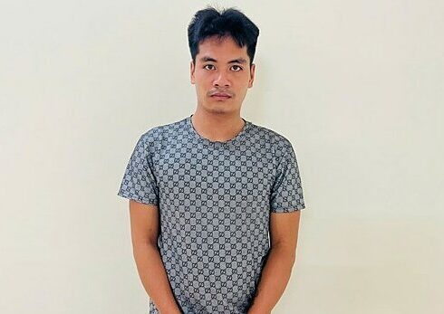 Nguyễn Văn Thiệu lúc bị bắt. Ảnh: Công an cung cấp